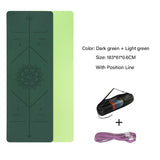 Yoga Double Layer Non-Slip Mat, Yoga Exercise Pad with Position Line For Fitness Gymnastics and Pilates.